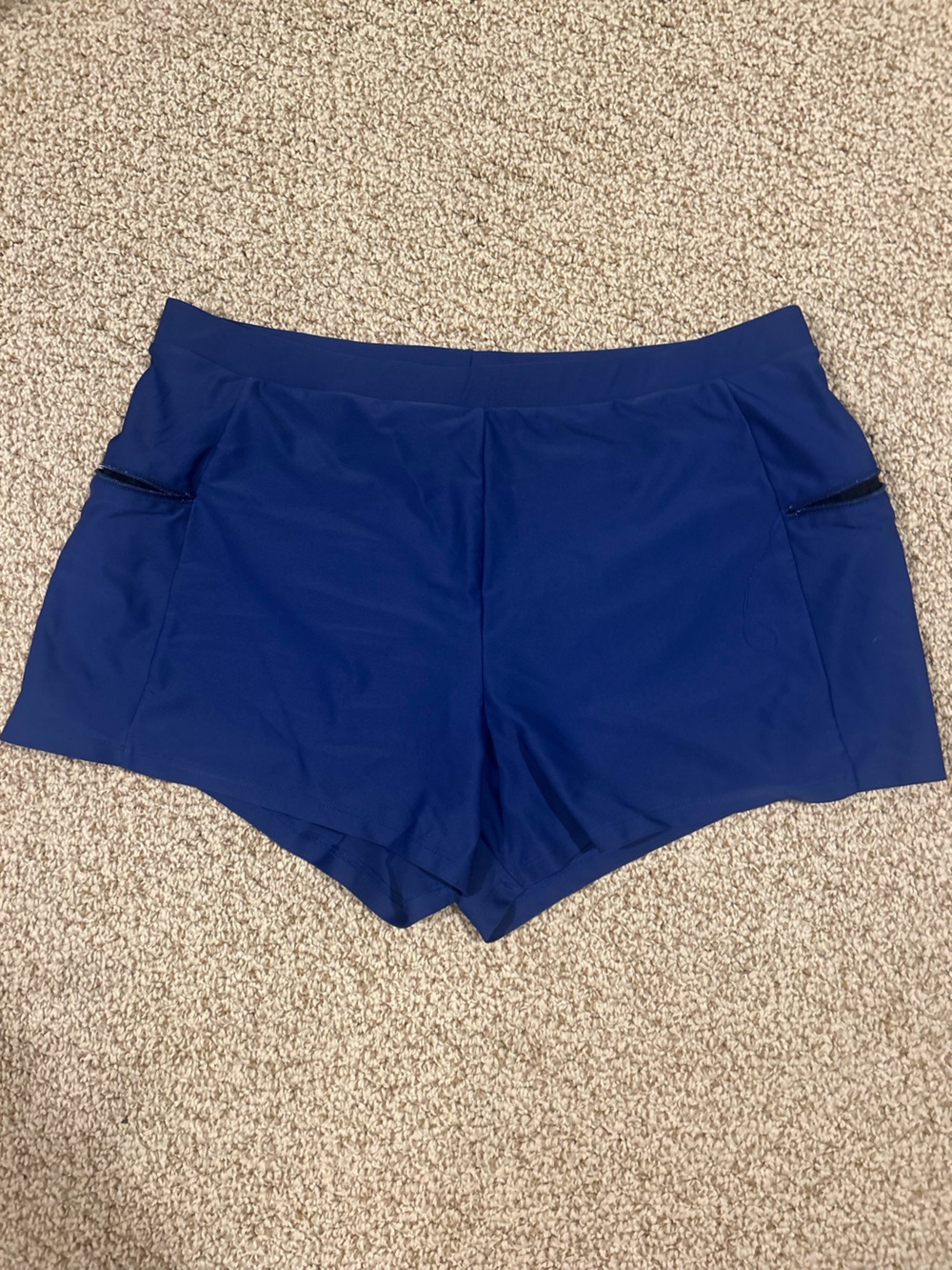 Women's Athletic Swim Shorts in Navy Blue